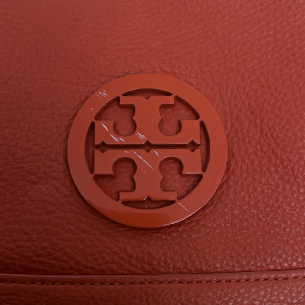 Tory Burch leather orange crossbody EUC - Picture 2 of 6